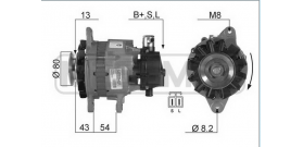  ALTERNATORE NUOVO MESSMER MITSUBISHI 210281A